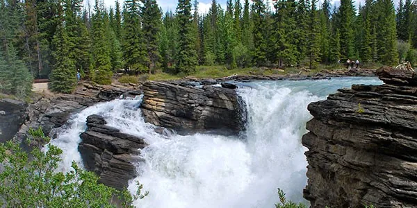 Rio Athabasca en Jasper, Canadá