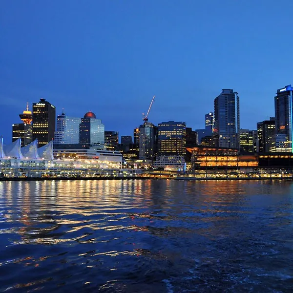 Vancouver nocturna, Canadá