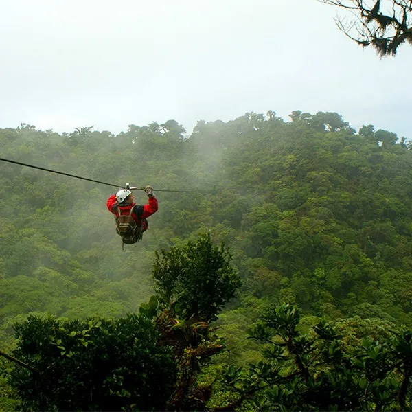Tirolinas en Monteverde, actividad en familia en el viaje a Costa Rica