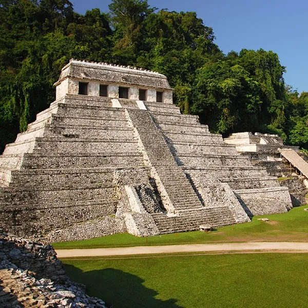 Centro arqueológico de Palenque, cultura maya, México