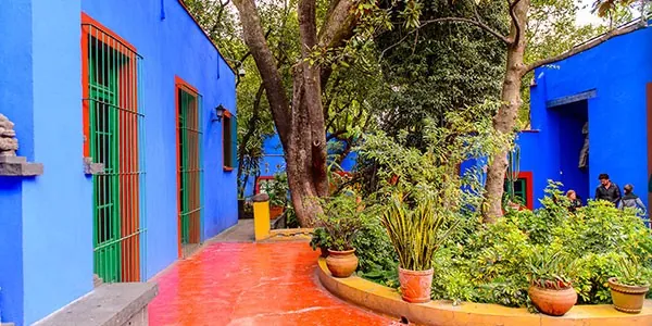 Casa Azul de Frida Kahlo en el barrio de Coyoacán, Ciudad de México