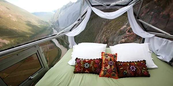 Skylogde Adventure Suites, alojamientos suspendidos sobre Valle Sagrado en Perú