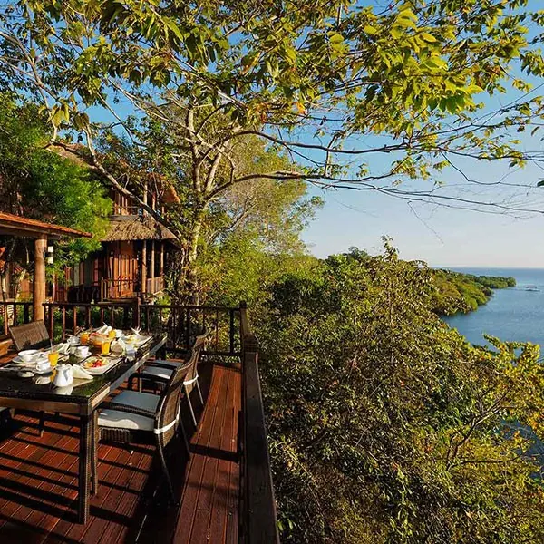 Paisaje de Bali desde la terraza del Resort Menjangan