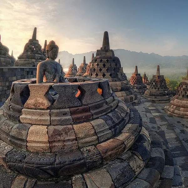 Templo Borobudur en la isla de Java