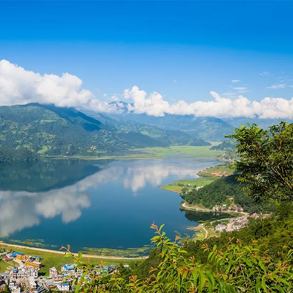 Vista panorámica de Pokhara