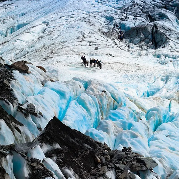 Glaciar en Nueva Zelanda