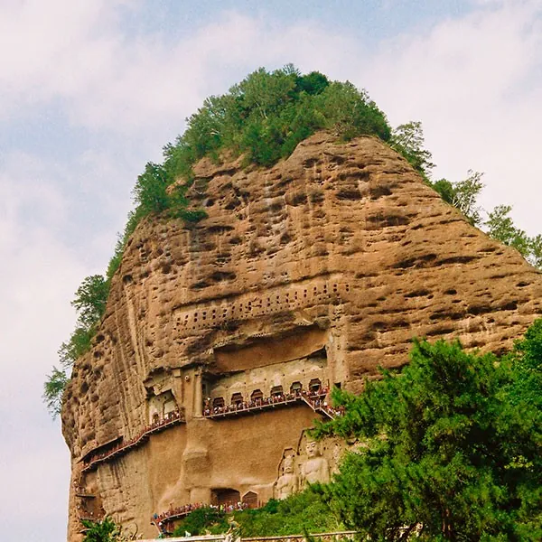 Cuevas budistas de Maijishan en el viaje Ruta de la Seda China