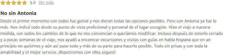 Reseña sobre viajes Kinsai especialista en viajes de novios
